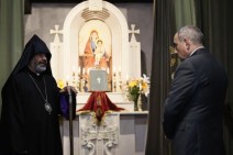 Is it normal for Archbishop Vazgen Mirzakhanyan to leave his diocese and attend liturgies in Armenia? The Mother See refuses to comment