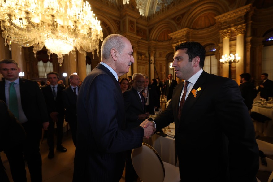Alen Simonyan meets with the President of the Grand National Assembly of Turkey, Numan Kurtulmuş