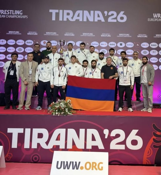 Ազատ ոճի ըմբշամարտի Հայաստանի հավաքականը Եվրոպայի առաջնության թիմային հաշվարկում գրավել է 3-րդ տեղը