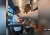 Лицо, устроившее хулиганство в автобусе, задержано (ВИДЕО)