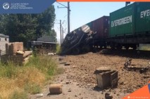 Fuel truck collides with freight train
