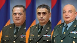 Гарик Мовсесян, Ованнес Варданян и Самвел Минасян удостоены воинского звания генерал-майора