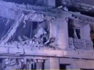 A residential building in the Armenian-populated Majidieh district of Tehran struck by a missile (video)