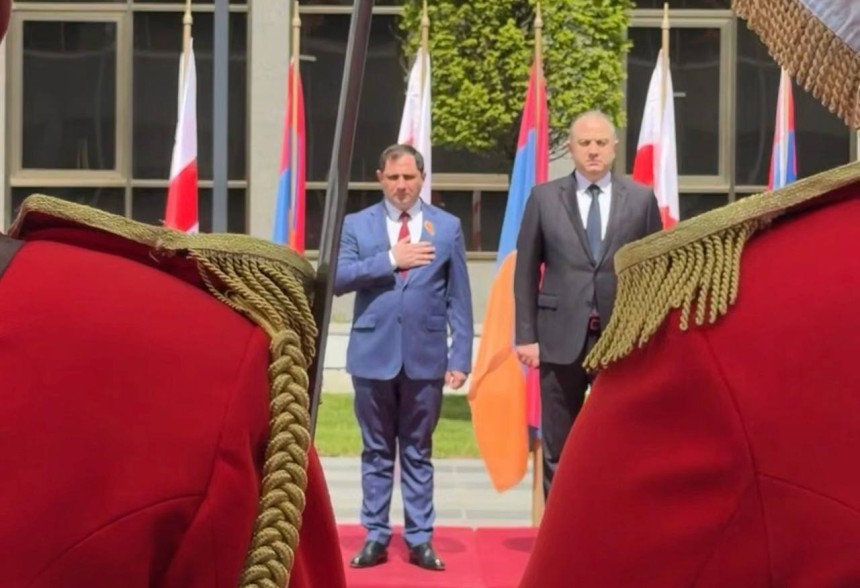 Վրաստանի ՊՆ-ում տեղի է ունեցել Սուրեն Պապիկյանի դիմավորման հանդիսավոր արարողությունը (տեսանյութ)