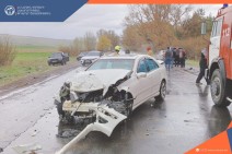 Մարտունի-Գավառ ավտոճանապարհին բախվել են «Mercedes-Benz»-ը և «GAZ»-ը. 5 վիրավոր կա