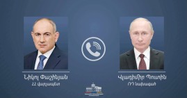 Pashinyan thanked Putin for balanced positions and support