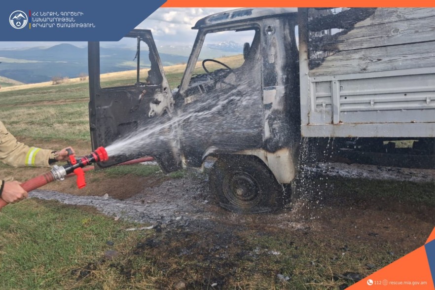 Այրվել է «UAZ» մակնիշի ավտոմեքենա