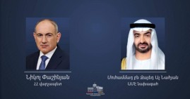 Президент ОАЭ пожелал процветания Армении и ее правительству