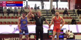 Ըմբշամարտիկ Վիգեն Նազարյանը 7:0 հաշվով հաղթել է ադրբեջանցուն (Տեսանյութ)