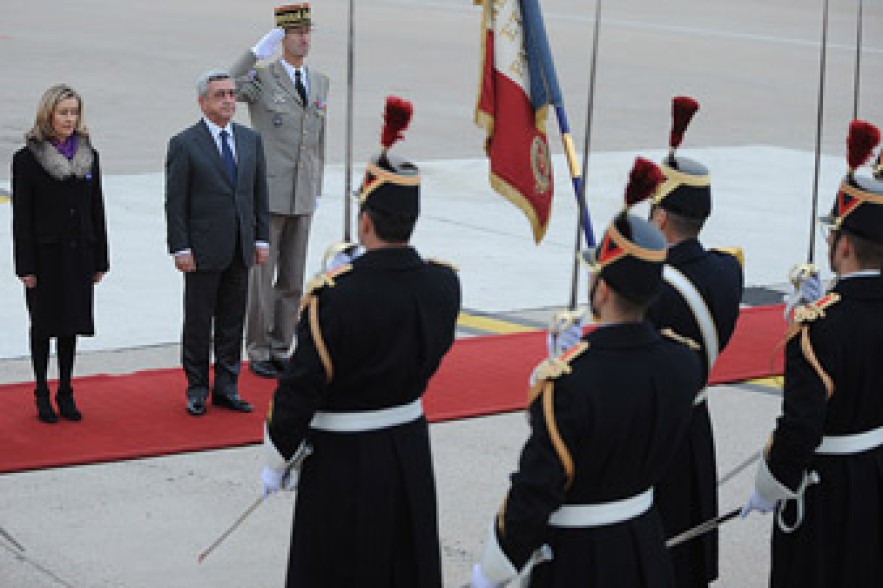 Serzh Sargsyan left for France