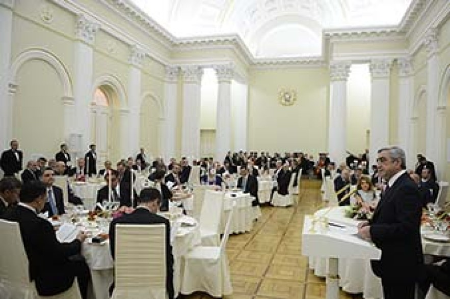 В резиденции президента состоялся ужин в честь инаугурации Сержа Саргсяна