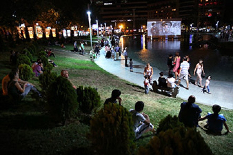 Everyday open-air film presentations in summery Yerevan