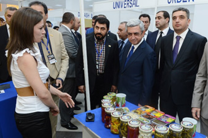 Президент Армении посетил торгово-промышленную выставку «Армения EXPO 2013»