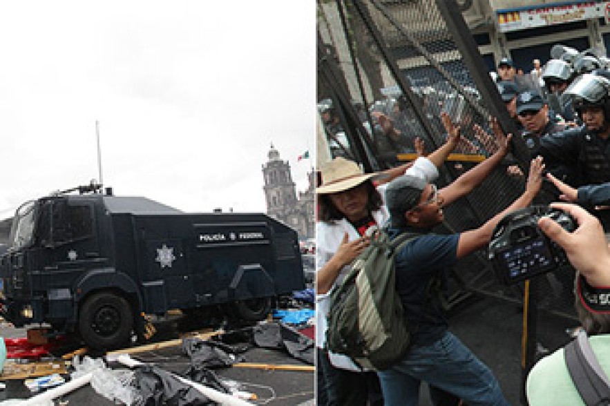 Մեխիկոյում ուսուցիչների բողոքի ցույցը ցրել են տանկերով
