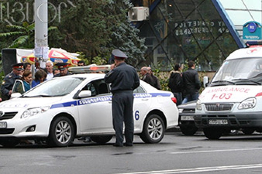 Crash near Margarian maternity hospital in Yerevan 