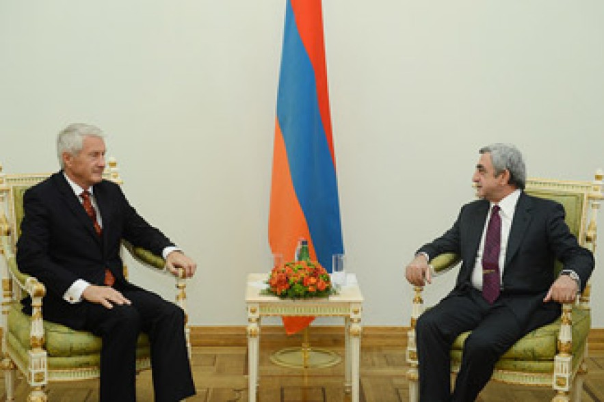Armenian president receives Thorbjorn Jagland 