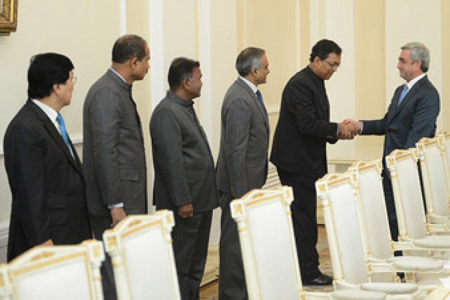 Armenian president receives Indian parliament delegation