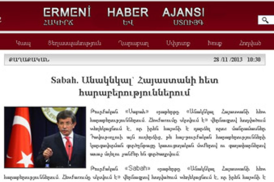 ‘Sabah’ reveals details on Armenian-Turkish relations  