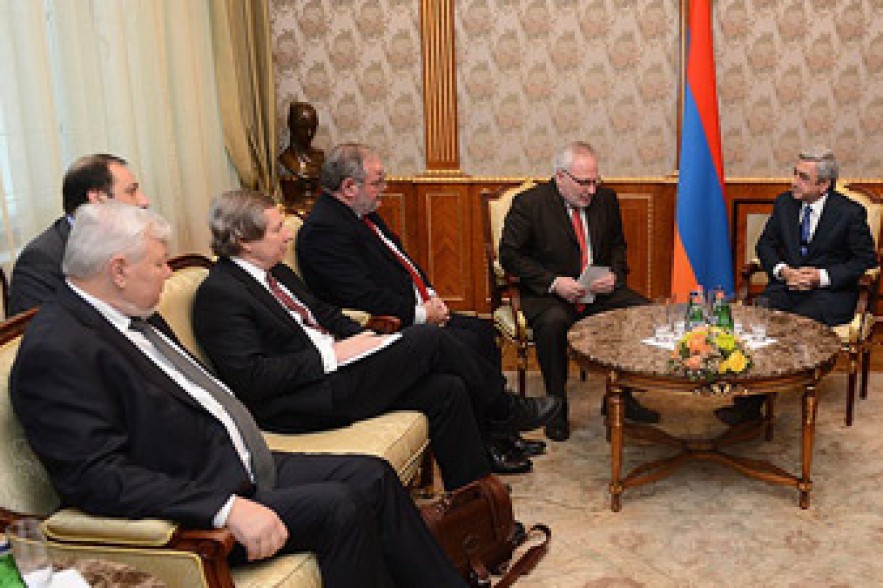Armenian president receives OSCE Minsk Group Co-chairs 