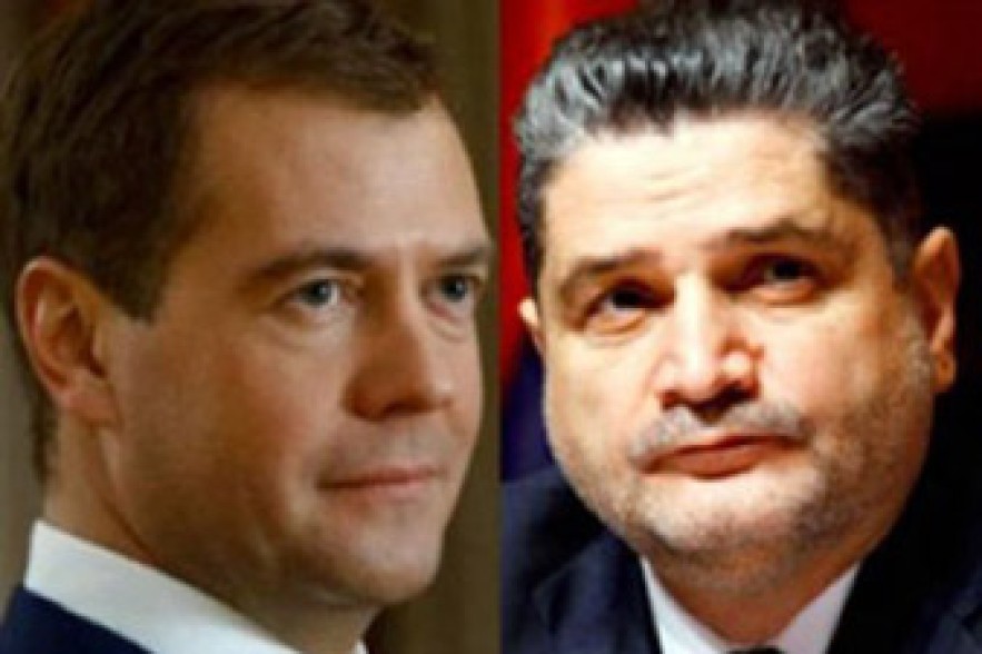 D. Medvedev congratulates T. Sargsyan on New Year and Christmas 