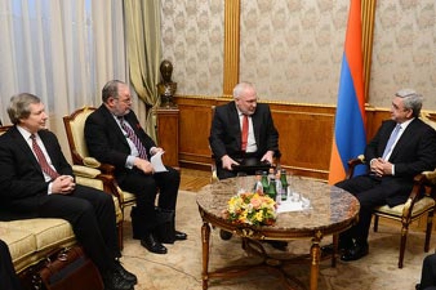 Նախագահ Սերժ Սարգսյանն ընդունել է ԵԱՀԿ Մինսկի խմբի համանախագահներին