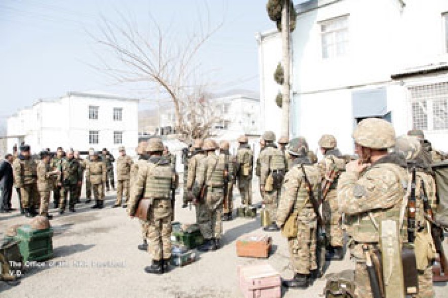 NKR president visits military units in northwest of republic 