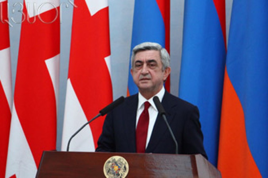Sargsyan: Entry into CU does not impede our relations with Georgia  