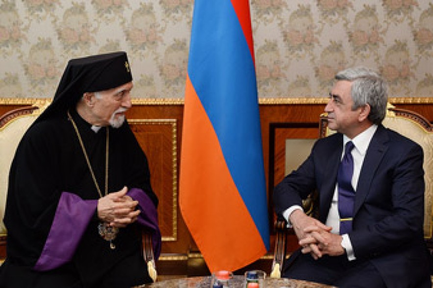Նախագահն ընդունել է պատրիարք Ներսես Պետրոս ԺԹ-ին