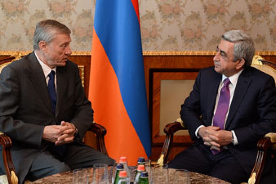 Սերժ Սարգսյանն ընդունել է ՀԱՊԿ գլխավոր քարտուղար Նիկոլայ Բորդյուժային