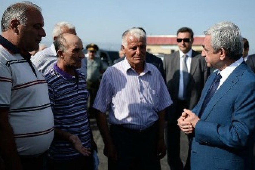 Սերժ Սարգսյանն աշխատանքային այցով Գեղարքունիքի մարզում էր 