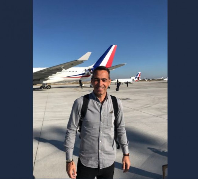 Youri Djorkaeff arrives in Armenia with delegation of French President