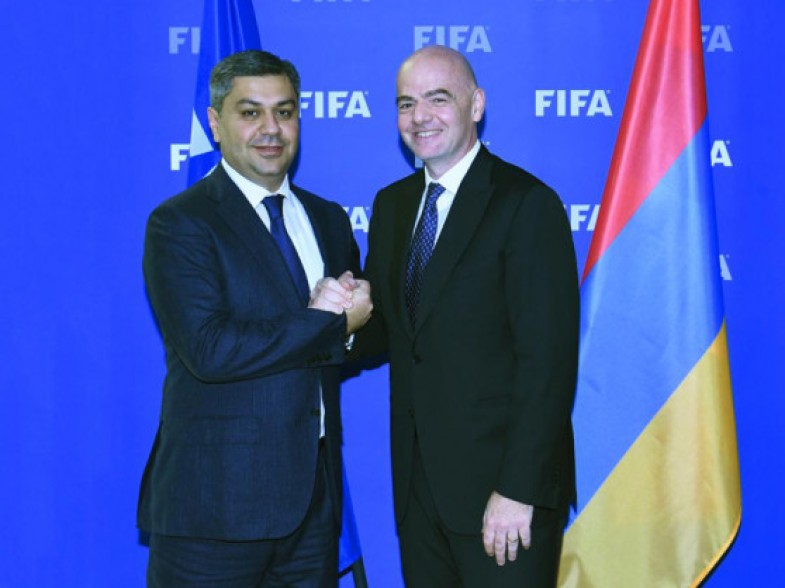 AFF chairman Artur Vanetsyan invites FIFA president to Armenia