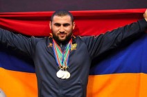 Weightlifting world champion Simon Martirosyan dedicates his victory to Armenia and all Armenians