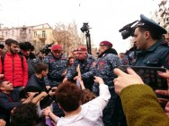 16 protesters taken to police departments