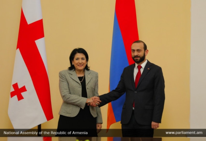 Armenia’s NA speaker, Georgia’s president exchange pretensions over number of foreign political issues