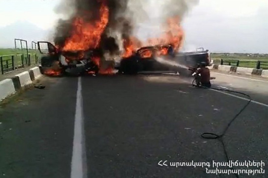Six people burnt alive, ten transported to hospital after major accident in Armenia’s Ararat region
