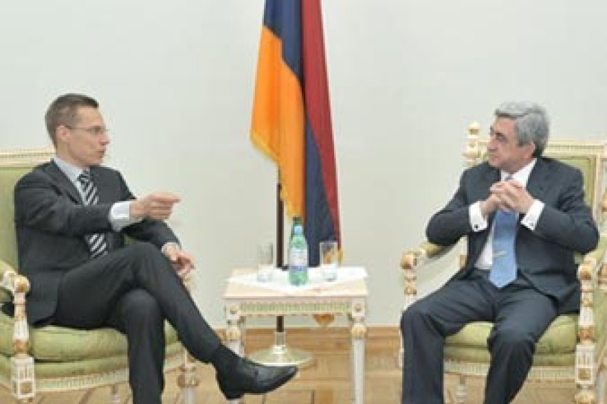 Armenian President received Foreign Minister of Finland