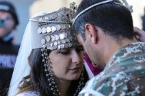 Wedding in shelled St. Ghazanchetsots church in Karabakh's Shushi (video, photos)