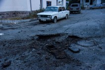 Azerbaijani forces again shell Karabakh’s capital Stepanakert