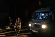 Azerbaijan shells Stepanakert a while ago