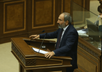 Armenia’s PM Nikol Pashinyan is at the National Assembly