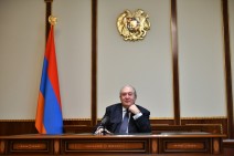 Armenia's President Armen Sarkissian states about necessity of government's resignation and conduction of snap parliamentary elections