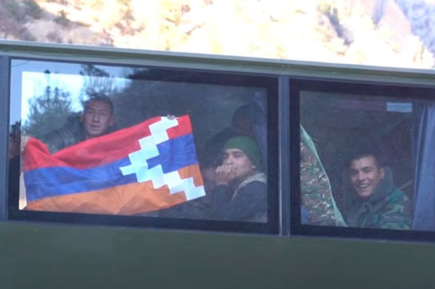 Armenian troops leave Karvachar region (video)