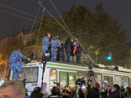 35 people apprehended during civilian disobedience action