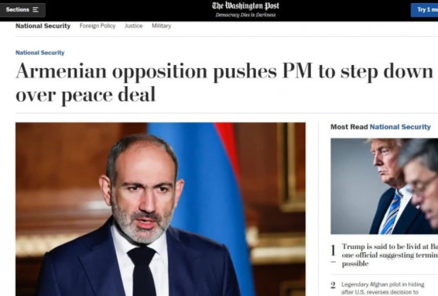 The Washington Post: Pashinyan’s resignation would offer a chance to save our dignity – Artur Vanetsyan