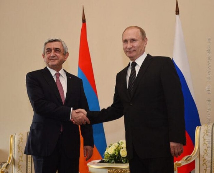 ՌԴ նախագահ Վլադիմիր Պուտինը գալիք տոների առթիվ շնորհավորել է Սերժ Սարգսյանին