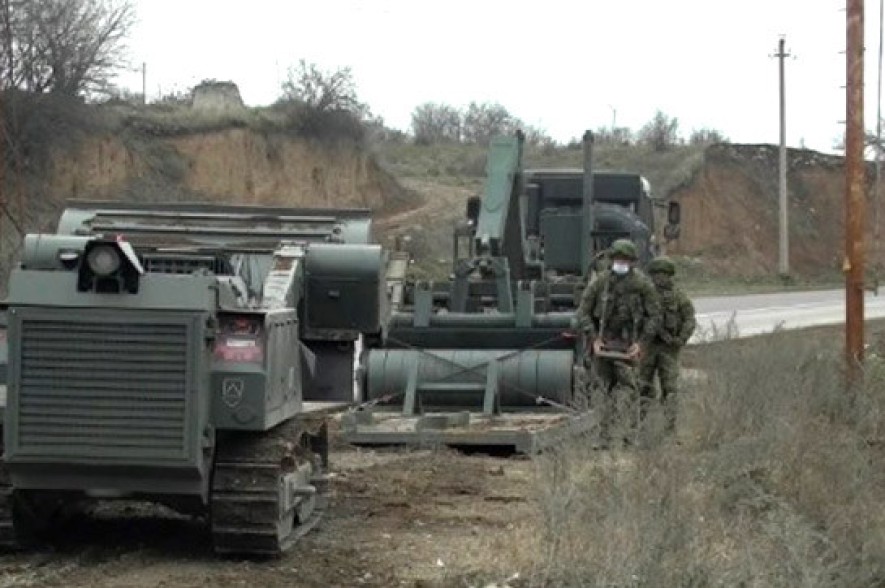 Russian peacekeepers continue work on demining territory in Karabakh