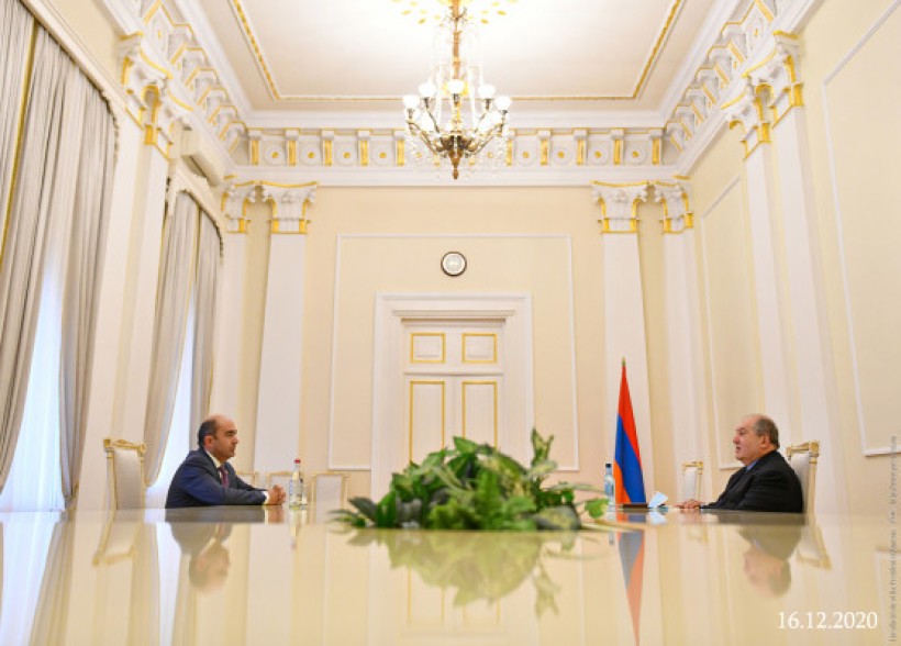 Նախագահը հանդիպել է «Լուսավոր Հայաստան» խմբակցության ղեկավար Էդմոն Մարուքյանի հետ