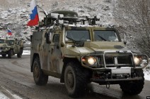 Vehicle with Russian peacekeepers explodes on mine in Artsakh, two servicemen injured