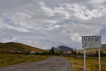 Representatives of Russian side are in Armenia’s Kut village with their flags